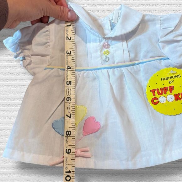Vintage Tuff Cookies Dress With Ballon Appliqué Size 0-6 Months - Picture 4 of 5